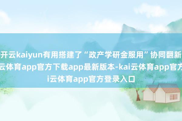 开云kaiyun有用搭建了“政产学研金服用”协同翻新平台-kai云体育app官方下载app最新版本-kai云体育app官方登录入口