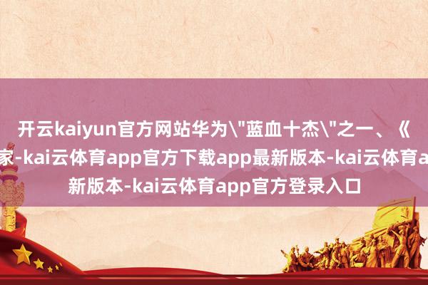 开云kaiyun官方网站华为